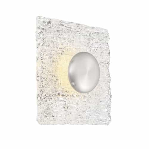 Nuvo 11W LED Square Flush Mount Ceiling Light, Dim, 400 lm, 3000K, Polished Nickel