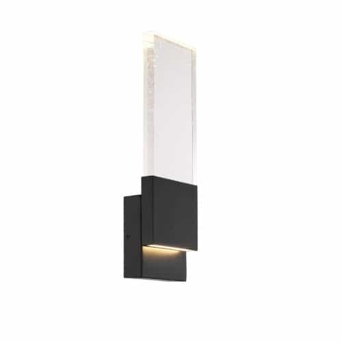 Nuvo 13W LED Ellusion Series Large Wall Sconce w/ Seeded Glass, Dim, 700 lm, 3000K, Black