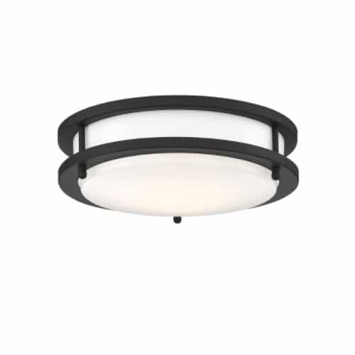 Satco 10-in 18W LED Glamour Flush Mount, 1620 lm, 120V, CCT Selectable, BLK