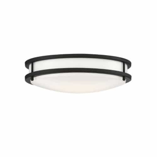 Satco 13-in 25W LED Glamour Flush Mount, 2250 lm, 120V, CCT Selectable, BLK