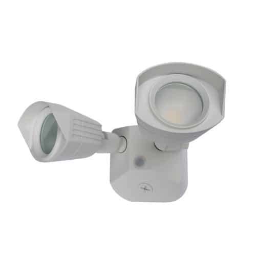 Nuvo 20W LED Security Light, Dual Head, 1900 lm, 4000K, White