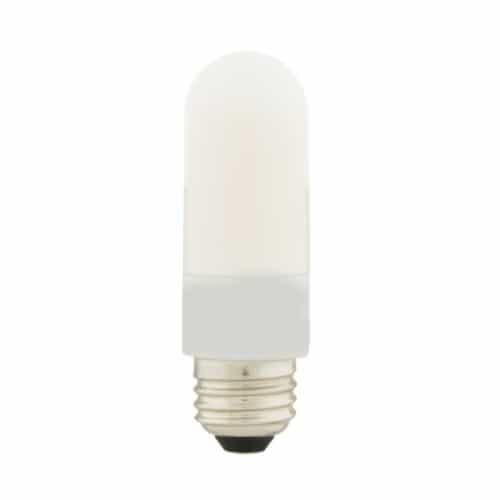 Satco 8W LED T10 Bulb, E26, 1020 lm, 120V, Carded, Frosted, 3000K