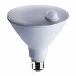 14W LED PAR38 Bulb w/ PIR Sensor, 1150lm, 90CRI, 120V, 3000K, White