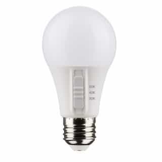 14W LED A19 Bulb, Medium Bi-Pin Base, 90CRI, 120V, SelectableCCT, WH