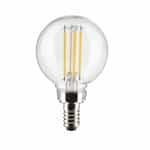 Satco 5.5W LED G16.5 Bulb, Dimmable, E12, 500 lm, 120V, 2700K