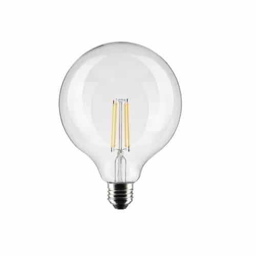 Satco 8W LED G40 Bulb, Dimmable, E26, 800 lm, 120V, 4000K, Clear