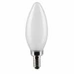 4W LED B11 Bulb, E12 Base, 90CRI, 350 lm, 120V, 2700K, Frosted, 2PK