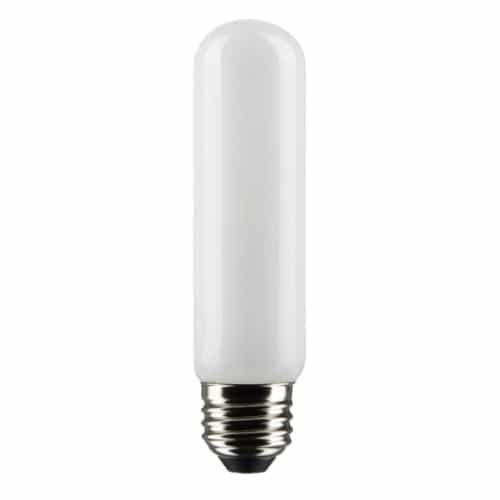 Satco 8W LED T10 Bulb, Dimmable, E26, 720 lm, 120V, 2700K, Frosted, 2PK