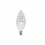 Satco 4.5W LED B11 Bulb, Blunt Tip, Dimmable, E12, 300 lm, 120V, 3000K, Clear