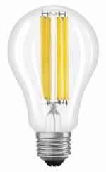 18W LED A21 Filament Lamp, E26, 2605 lm, 120V-277V, 4000K, Frosted