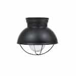 LEDVANCE Sylvania 8.5W LED Beverly Semi-Flush Mount w/ Seeded Glass, Dimmable, 800 lm, 2700K, Black