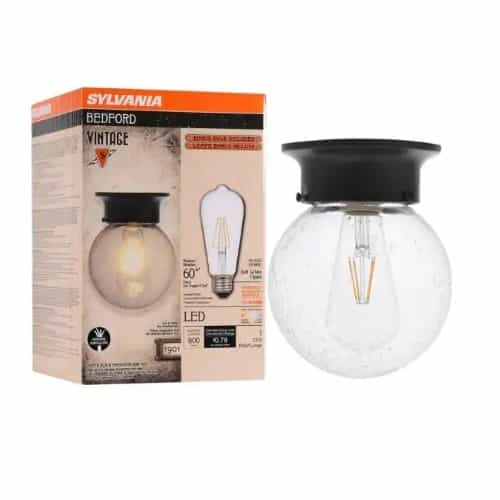 LEDVANCE Sylvania 4-In 6.5W LED ST19 Globe Bulb, 900 lm, 120V, 3000K