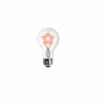 TCP Lighting 1.5W Star Shape LED A19 Bulb, Dimmable, Red