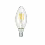 TCP Lighting 3W LED B11 Bulb, Dimmable, E12, 250 lm, 120V, 3000K, Clear