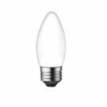TCP Lighting 4W LED B11 Bulb, Dimmable, E26, 300 lm, 120V, 3000K, Frosted
