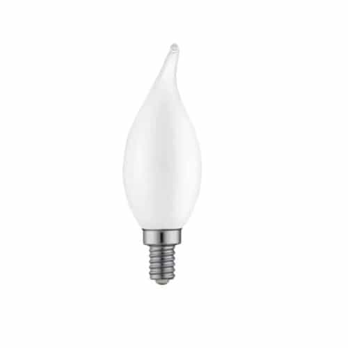 TCP Lighting 4W LED F11 Bulb, Dimmable, E12, 300 lm, 120V, 2700K, Frosted