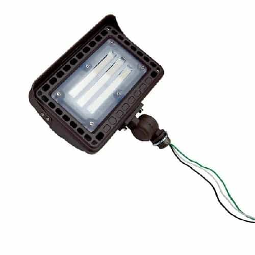 TCP Lighting 25W LED Flood Light w/ Knuckle Mount, 2750 lm, 5000K, Bronze