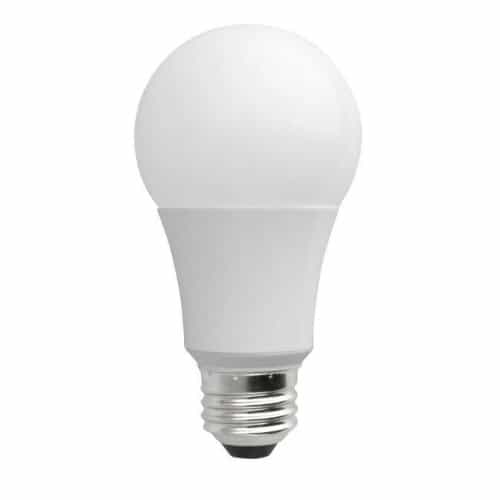 TCP Lighting 6W LED A19 Bulb, Omnidirectional, 0-10V Dim, E26, 480 lm, 2700K