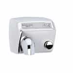 World Dryer 2300W AirMax Hand Dryer, Push Button, Stainless Steel, Polished Finish