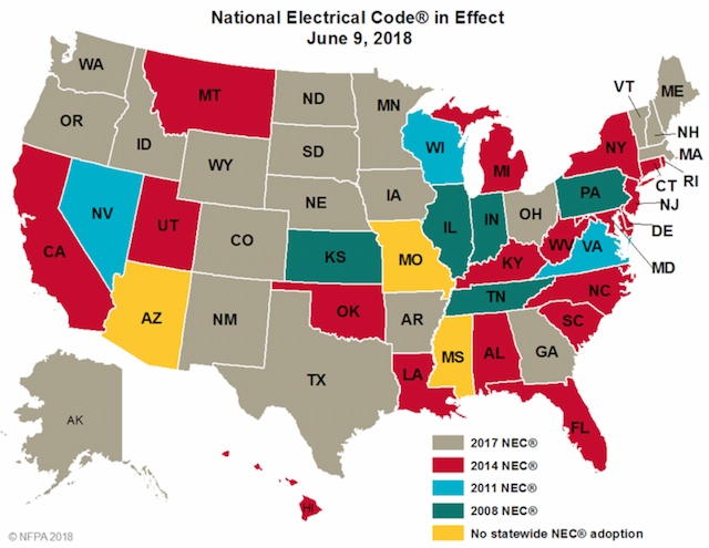 NEC 2017 Adoption Map