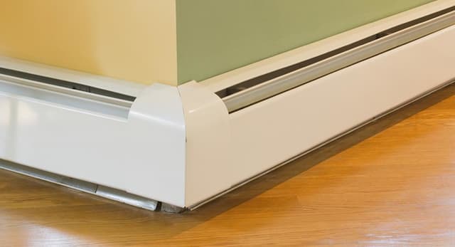 baseboard heater mounting installation