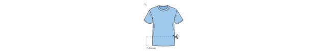 Where to cut on t-shirt