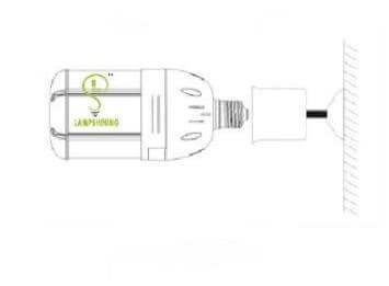 LED Corn Bulb Transversely Mounted Horizontally