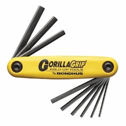 3/16''-3/8'' Gorilla Grip Fold-Up Hex Key 