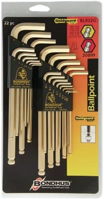 Double Pack Gold Guard Balldriver L-Wrench Combination Set