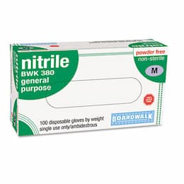 Boardwalk Disposable General-Purpose Nitrile Gloves, Medium, Blue, 100 Gloves