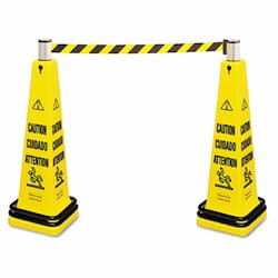 Portable Barricade System Yellow, Caution