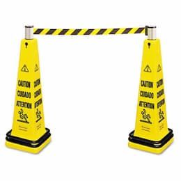 Portable Barricade System Yellow, Caution