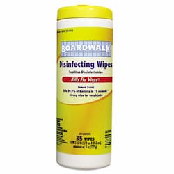 Disinfecting Wipes, 8 x 7, Lemon Scent, 35 Wipes Per Canister