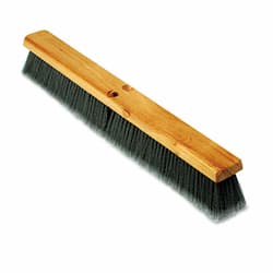 Floor Brush Head, Gray Flagged Polypropylene 24"