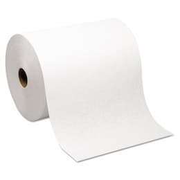 Hardwound Roll Paper Towel, Nonperforated, White