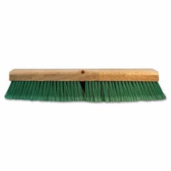 Boardwalk Push Broom Head, 3 Green Flagged Recycled PET Plastic 24"