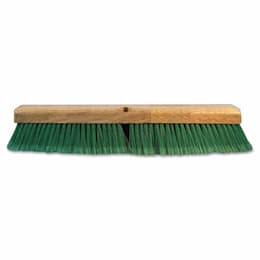 Boardwalk Push Broom Head, 3 Green Flagged Recycled PET Plastic 24"