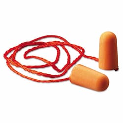 Foam Corded Ear Plugs, 100 Pairs per box