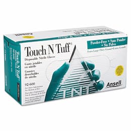 Nitrile Gloves, Teal, Size 9.5-10, 100 Gloves per Box