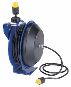 50-ft Single Industrial Plug Power Cord Reel 12/3 AWG