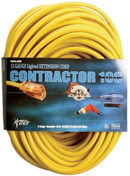 100-ft Yellow Extension Cord