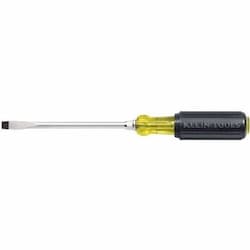 Klein Tools Heavy Duty Slotted Keystone Tip Cushion Grip Screw Driver, 4'' Shank