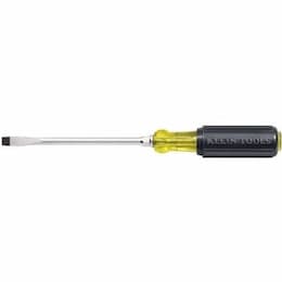 Klein Tools 3'' round Base Slotted Cabinet Tip Screw Driver made with Chrome Vanadium Steel