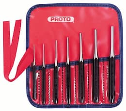 7 Piece Super Duty Round Steel Drive Pin Punch Set