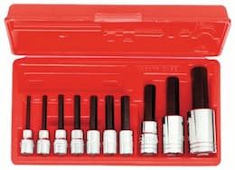 3/8", 1/2" 10 Piece Hex Bit Socket Set