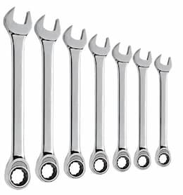 7 Piece High Access Ratcheting Wrench Set