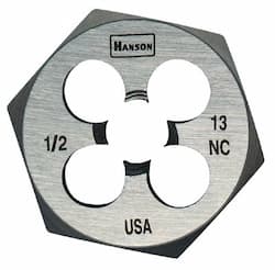 9/16'' High Carbon Steel Fractional Hexagon Dies