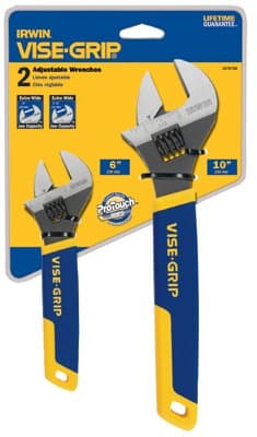 2 Piece Adjustable Wrench Set