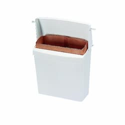 Rubbermaid White Plastic Wall-Mount Receptacle w/ Liner Bags