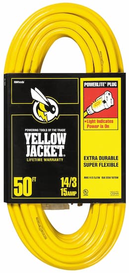 50FT Yellow Jacket Extension Cord